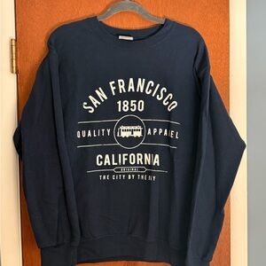 MV Sport Navy San Francisco Crewneck Sweater